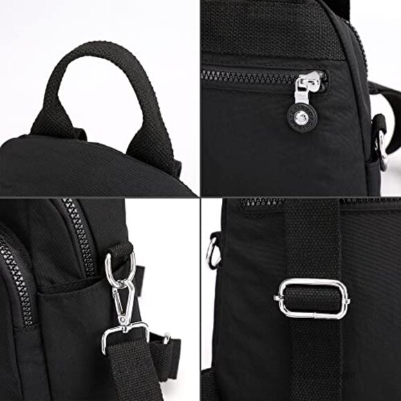Mini Backpack Crossbody Daypack Nylon Waterproof 10L Capacity Kawaii Style main image 4